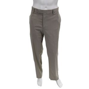 Axis Mens Flat Front Four Pocket Straight Legged Trousers Beige Size 38
